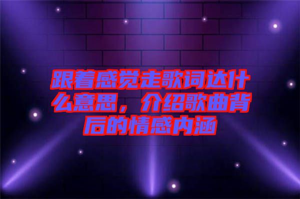 跟著感覺(jué)走歌詞達(dá)什么意思，介紹歌曲背后的情感內(nèi)涵