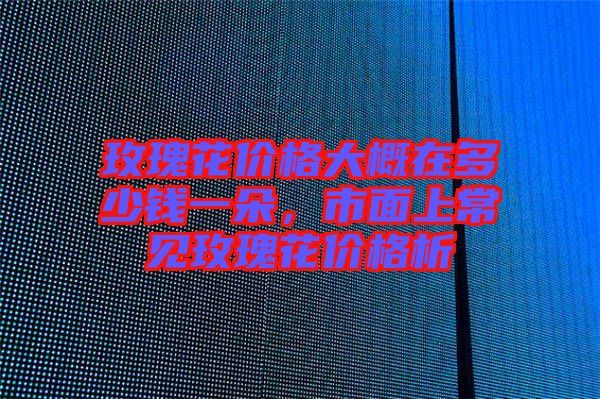 玫瑰花價(jià)格大概在多少錢一朵，市面上常見玫瑰花價(jià)格析