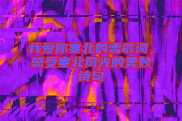 我愛你塞北的雪歌詞，感受塞北風(fēng)光的美妙詩句