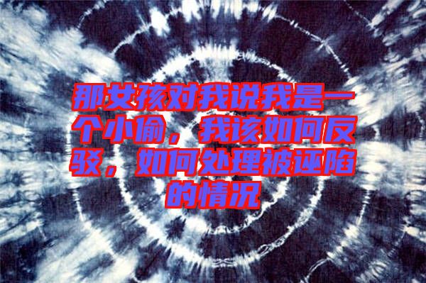 那女孩對我說我是一個小偷，我該如何反駁，如何處理被誣陷的情況