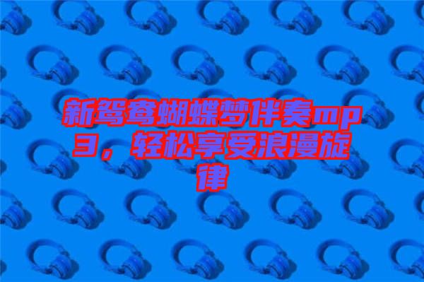 新鴛鴦蝴蝶夢伴奏mp3，輕松享受浪漫旋律