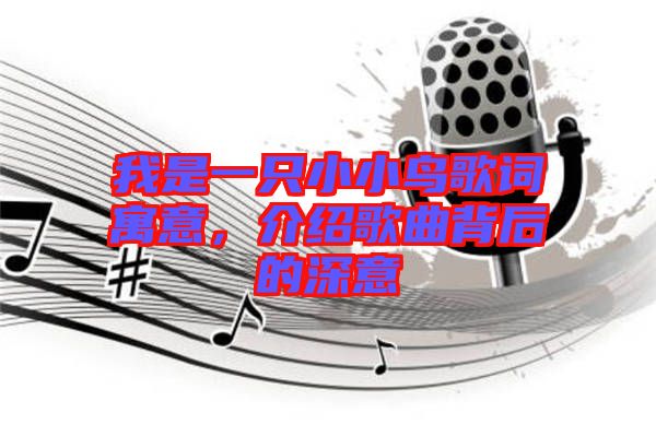我是一只小小鳥歌詞寓意，介紹歌曲背后的深意