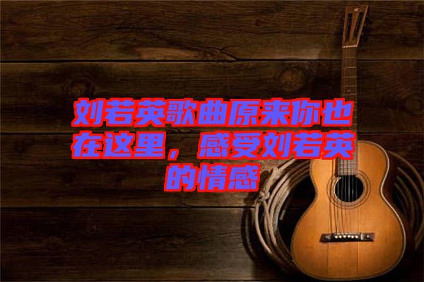 劉若英歌曲原來(lái)你也在這里，感受劉若英的情感