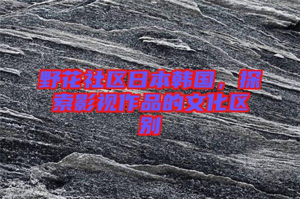 野花社區(qū)日本韓國，探索影視作品的文化區(qū)別