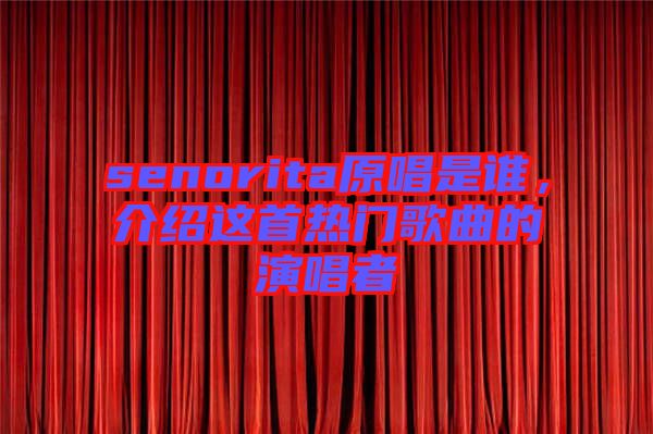 senorita原唱是誰，介紹這首熱門歌曲的演唱者
