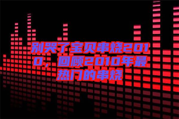 別哭了寶貝串燒2010，回顧2010年最熱門的串燒