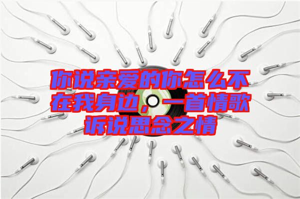 你說親愛的你怎么不在我身邊，一首情歌訴說思念之情