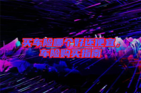 買(mǎi)車(chē)險(xiǎn)哪個(gè)好還便宜，車(chē)險(xiǎn)購(gòu)買(mǎi)指南