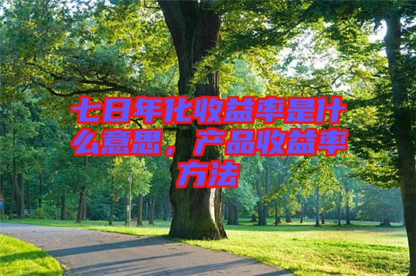 七日年化收益率是什么意思，產(chǎn)品收益率方法