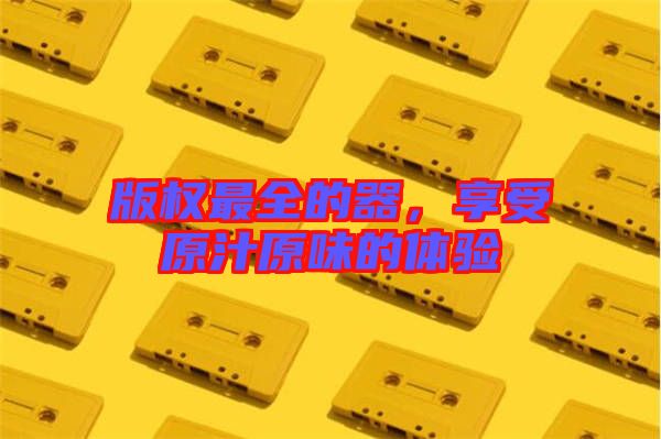 版權(quán)最全的器，享受原汁原味的體驗(yàn)