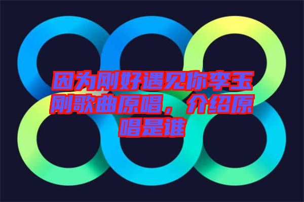 因為剛好遇見你李玉剛歌曲原唱，介紹原唱是誰