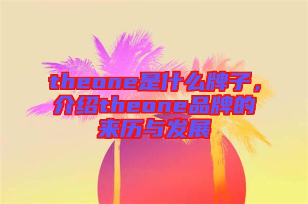 theone是什么牌子，介紹theone品牌的來(lái)歷與發(fā)展