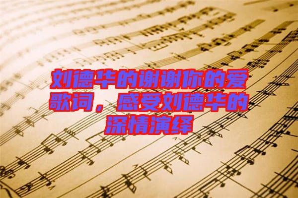 劉德華的謝謝你的愛(ài)歌詞，感受劉德華的深情演繹