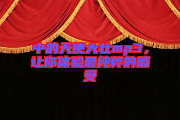 中的天使大壯mp3，讓你體驗最純粹的感受