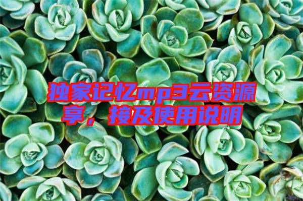 獨(dú)家記憶mp3云資源享，接及使用說明