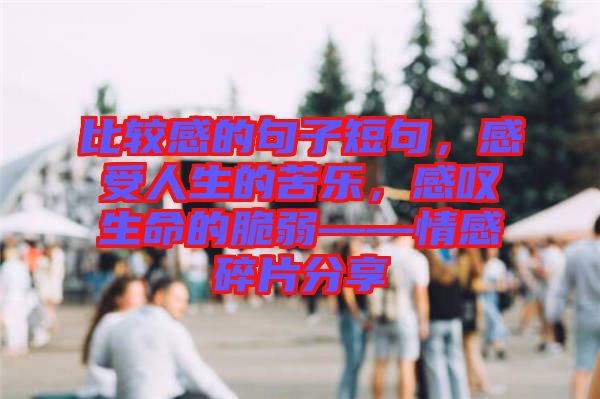 比較感的句子短句，感受人生的苦樂，感嘆生命的脆弱——情感碎片分享