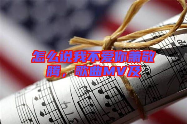 怎么說我不愛你蕭敬騰，歌曲MV及