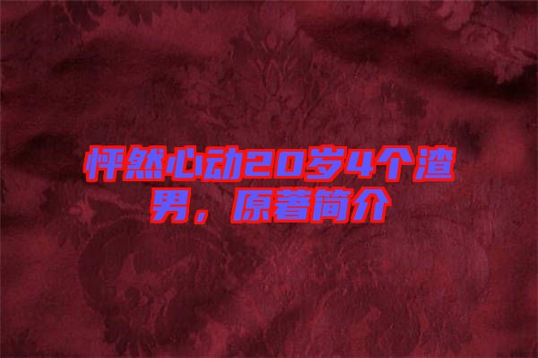 怦然心動20歲4個渣男，原著簡介