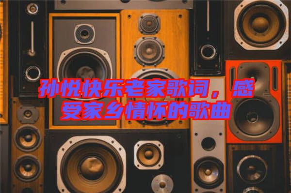孫悅快樂老家歌詞，感受家鄉(xiāng)情懷的歌曲