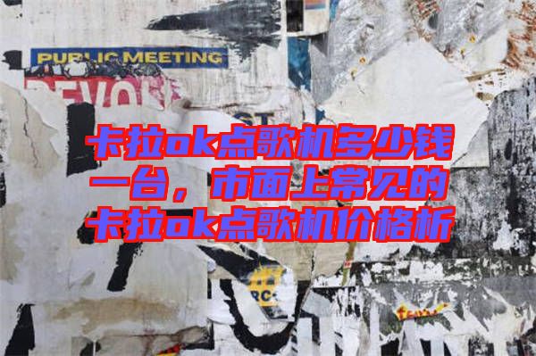 卡拉ok點歌機多少錢一臺，市面上常見的卡拉ok點歌機價格析