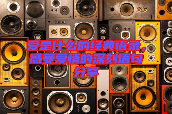 愛(ài)是什么的經(jīng)典語(yǔ)錄，感受愛(ài)情的深刻語(yǔ)句分享