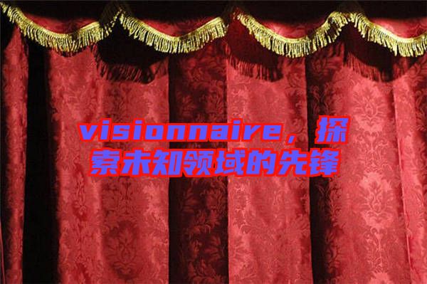 visionnaire，探索未知領(lǐng)域的先鋒