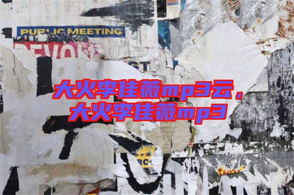 大火李佳薇mp3云，大火李佳薇mp3