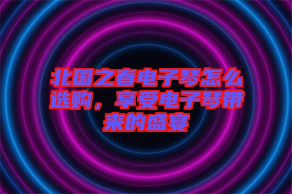 北國之春電子琴怎么選購，享受電子琴帶來的盛宴