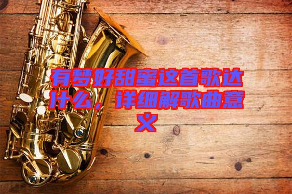 有夢好甜蜜這首歌達(dá)什么，詳細(xì)解歌曲意義