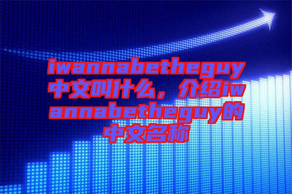 iwannabetheguy中文叫什么，介紹iwannabetheguy的中文名稱