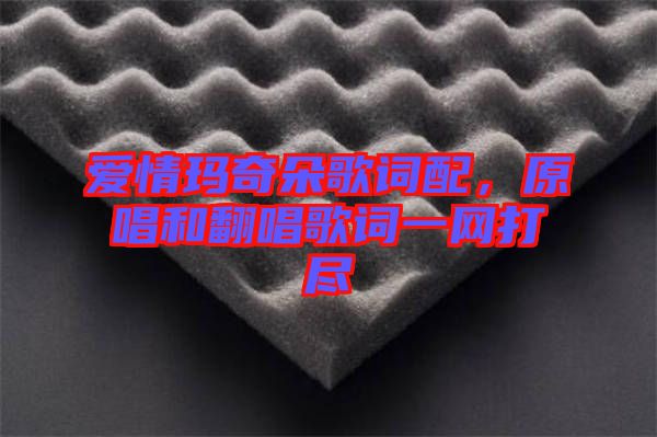 愛情瑪奇朵歌詞配，原唱和翻唱歌詞一網(wǎng)打盡