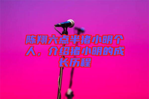 陳翔六點(diǎn)半豬小明個(gè)人，介紹豬小明的成長(zhǎng)歷程