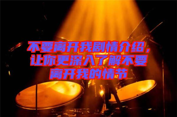 不要離開(kāi)我劇情介紹，讓你更深入了解不要離開(kāi)我的情節(jié)