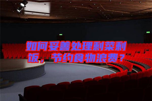 如何妥善處理剩菜剩飯，節(jié)約食物浪費(fèi)？