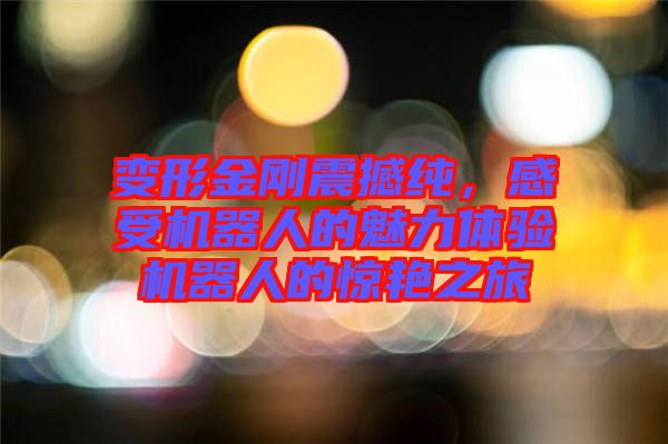 變形金剛震撼純，感受機器人的魅力體驗機器人的驚艷之旅