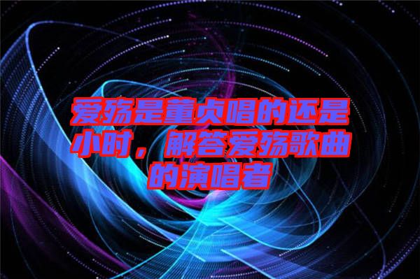 愛(ài)殤是董貞唱的還是小時(shí)，解答愛(ài)殤歌曲的演唱者