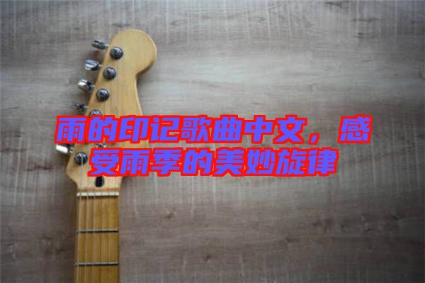 雨的印記歌曲中文，感受雨季的美妙旋律