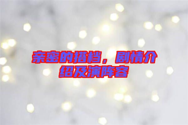 親密的搭檔，劇情介紹及演陣容