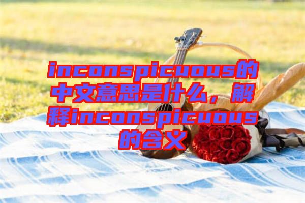inconspicuous的中文意思是什么，解釋inconspicuous的含義