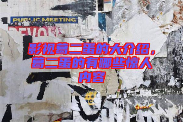 影視葛二蛋的大介紹，葛二蛋的有哪些驚人內(nèi)容