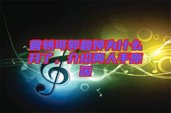 曾軼可郭碧婷為什么開了，介紹兩人手原因
