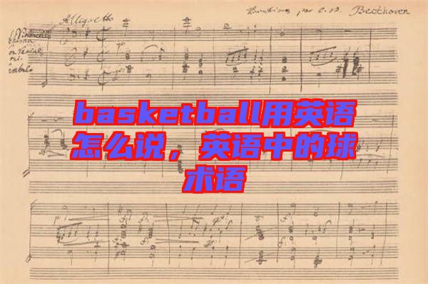 basketball用英語怎么說，英語中的球術語