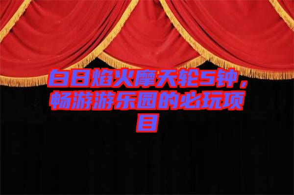 白日焰火摩天輪5鐘，暢游游樂園的必玩項目