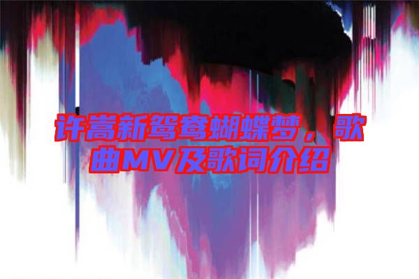 許嵩新鴛鴦蝴蝶夢(mèng)，歌曲MV及歌詞介紹