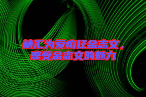 精匯為愛(ài)癡狂金志文，感受金志文的魅力