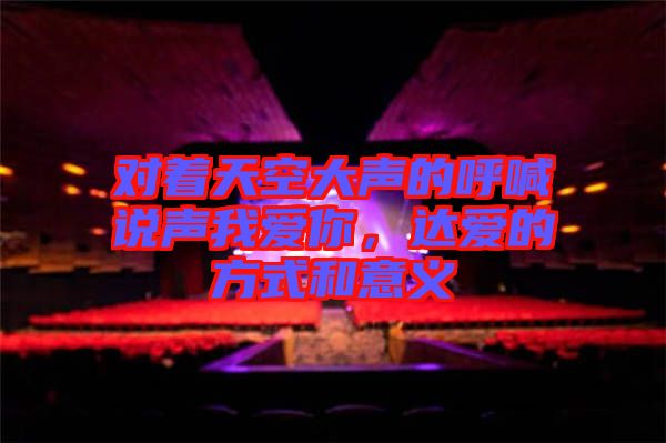 對(duì)著天空大聲的呼喊說聲我愛你，達(dá)愛的方式和意義