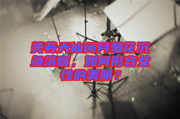 美若天仙閉月羞花沉魚落雁，如何形容女性的美麗？
