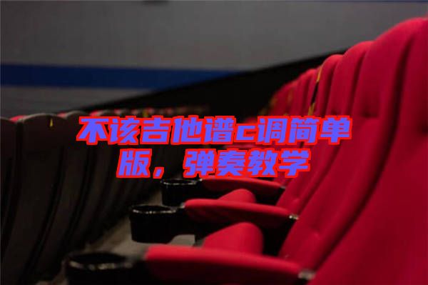 不該吉他譜c調(diào)簡單版，彈奏教學