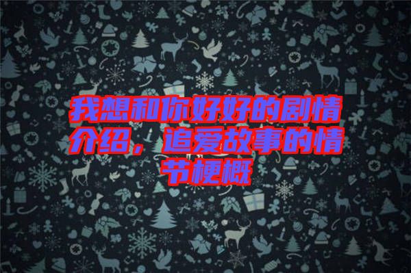 我想和你好好的劇情介紹，追愛故事的情節(jié)梗概