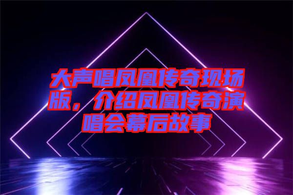 大聲唱鳳凰傳奇現(xiàn)場版，介紹鳳凰傳奇演唱會幕后故事